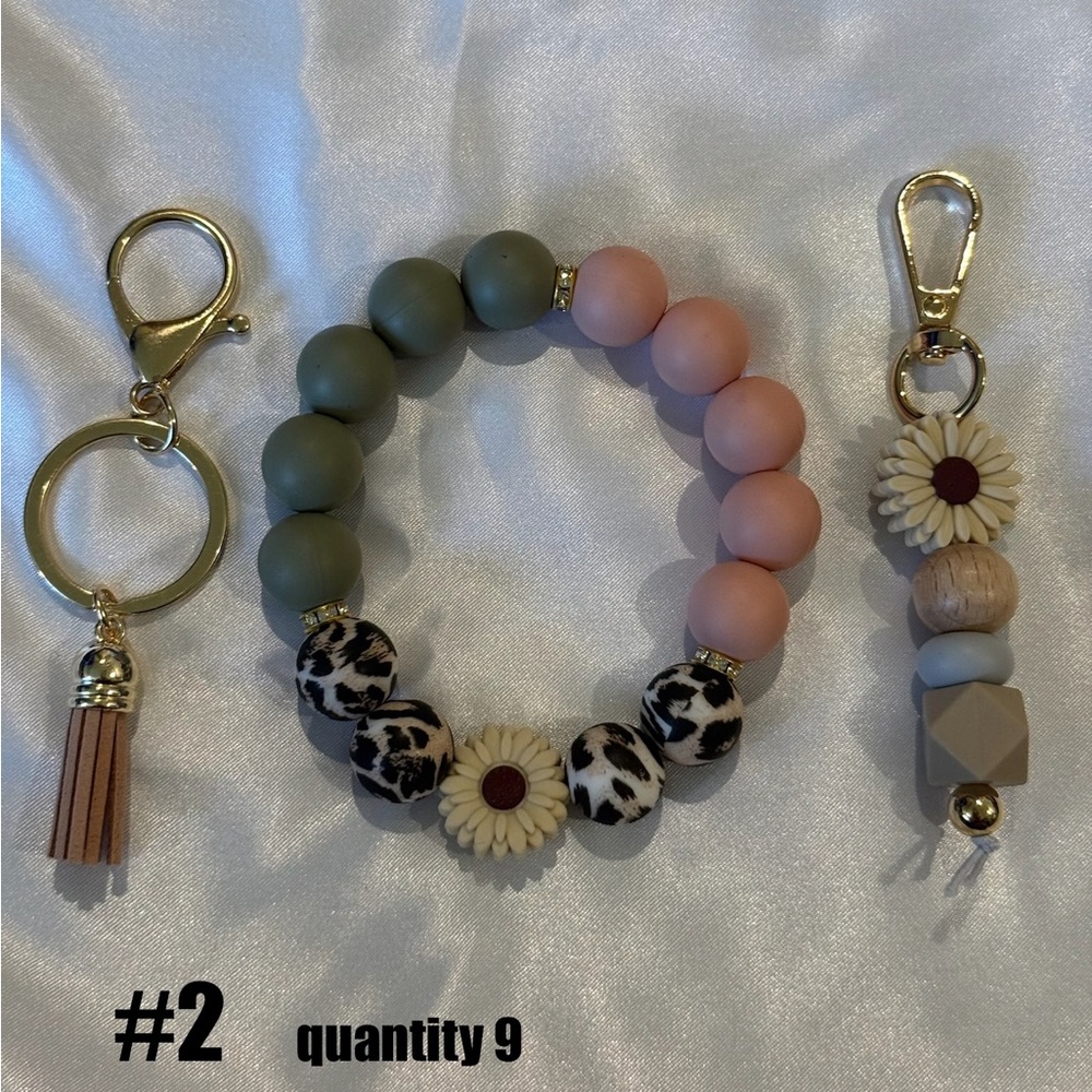 Beaded Tassel Keychain Bracelet & Bag Charm Set (Pick 1 Set) - Picture 6 of 13